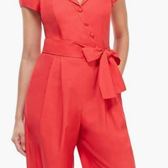 GAL Meets Glam Camille Red Jumpsuit - Picture 7 of 17